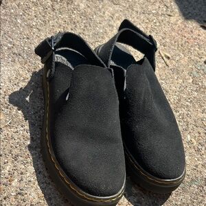 Dr. Martens Black Suede Slip-Ons